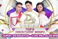 Jadwal Grup 2 Top 6 D’Academy Asia, Live Indosiar Jumat 25 Agustus 2023