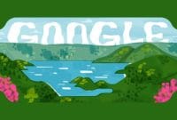 Doodle Google Rayakan 4 Tahun Danau Toba Sebagai UNESCO Global Geopark