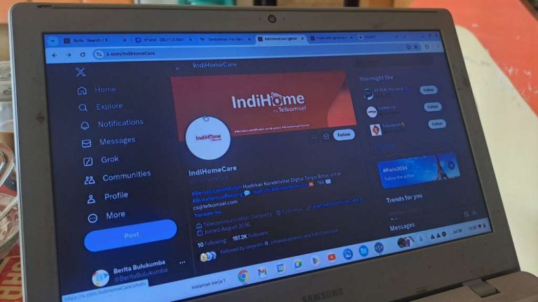 Layanan pelanggan Indihome di X